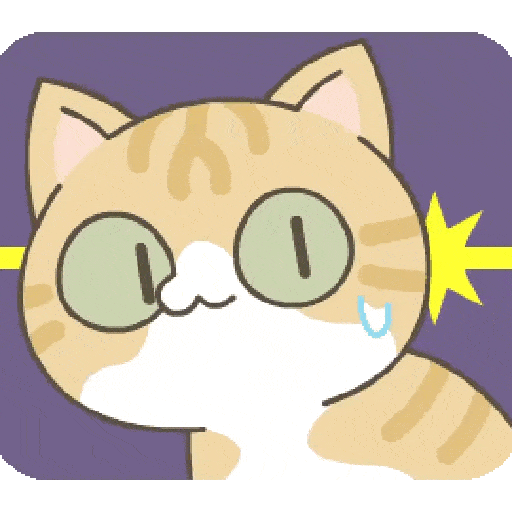 Animated Surprised Cat Reaction GIF Sticker