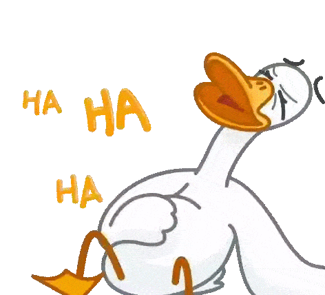Animated Laughing Duck Cartoon GIF Sticker