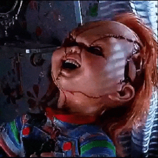 Animated Chucky Laughing GIF Sticker