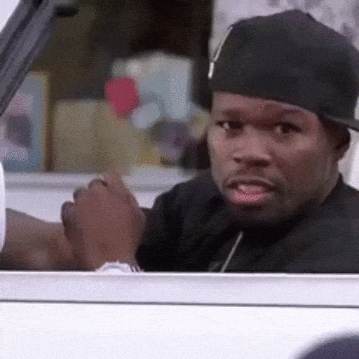 Animated 50 Cent Surprised Car Reaction GIF Sticker