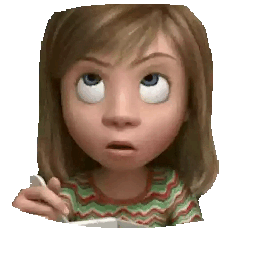 Animated Riley Animated Girl Eye Roll GIF Sticker
