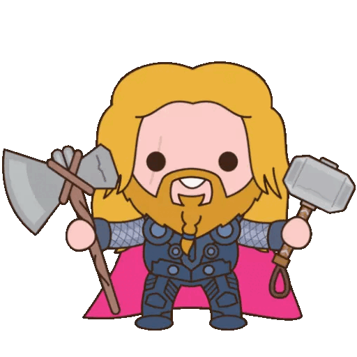 Animated Thor Heroic Viking Warrior GIF Sticker