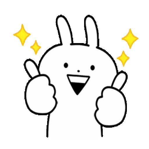 Download Cheerful Thumbs Up Bunny Animated GIF Sticker for WhatsApp