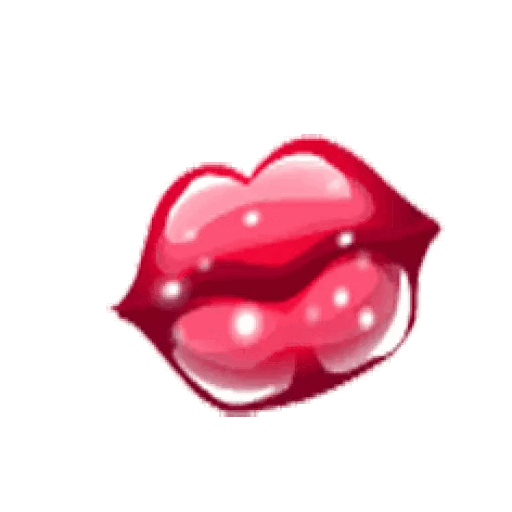 Animated Glossy Kiss Lips GIF Sticker
