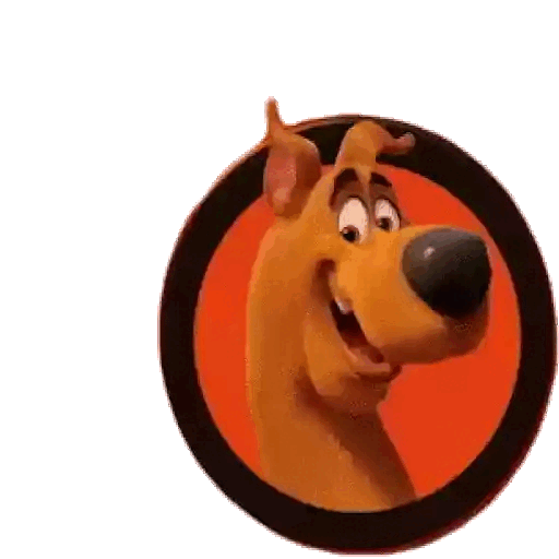 Animated Scooby-Doo Playful Dog in Circle GIF Sticker