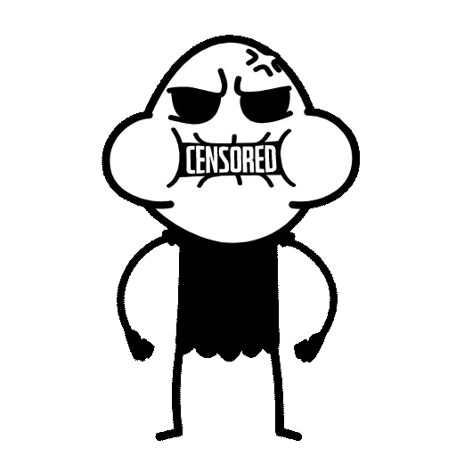 Censored Angry Face GIF - Sticker for WhatsApp