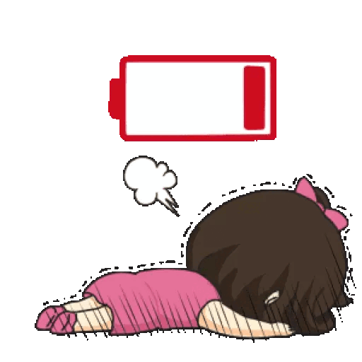 Download Exhausted and Drained Animated GIF Sticker for WhatsApp