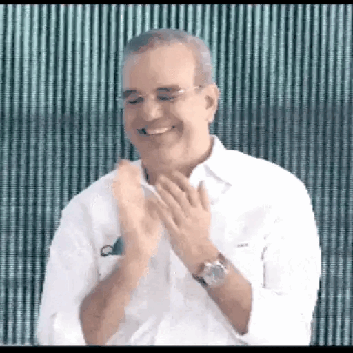 Download Luis Abinader Enthusiastic Applause Animated GIF Sticker for WhatsApp