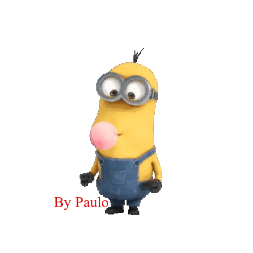 Animated Minion blowing bubblegum GIF Sticker