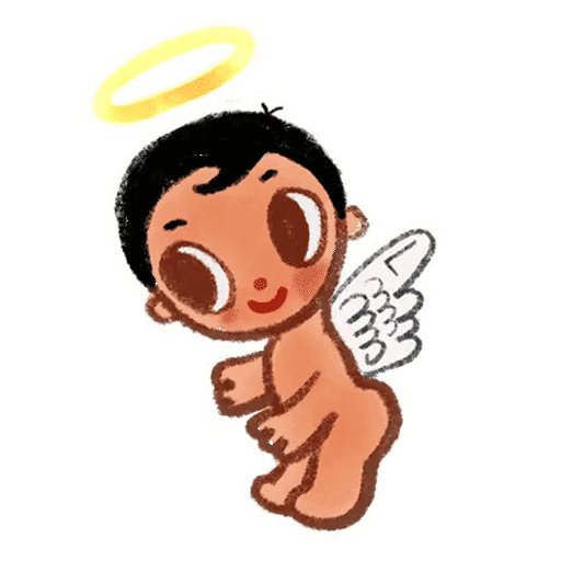 Animated Cute angel baby GIF Sticker