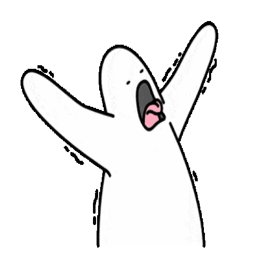 Excited White Bird Animated GIF - Sticker for WhatsApp