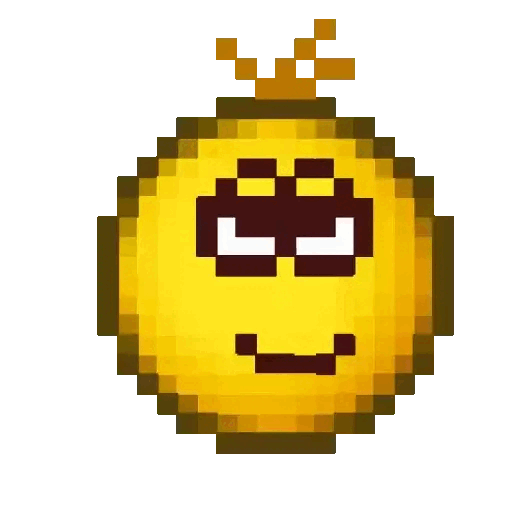 Download Pixelated smug face Animated GIF Sticker for WhatsApp
