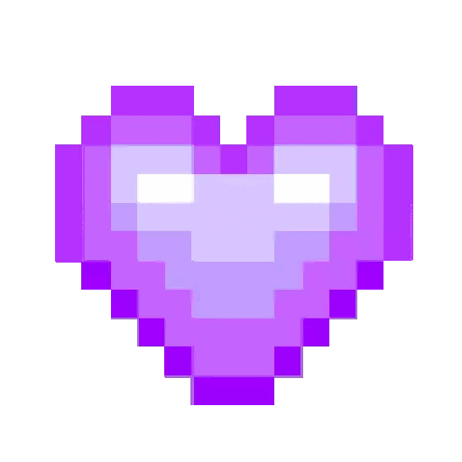 Animated Pixelated purple heart GIF Sticker