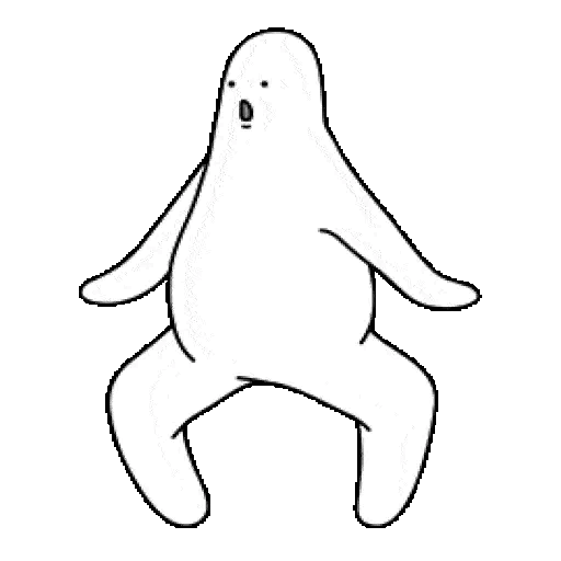 Animated Surprised ghost dance GIF Sticker