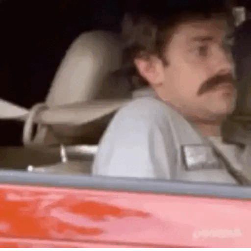 Animated Dude rolls window up GIF Sticker