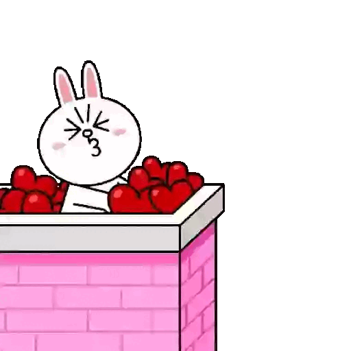 Download Heart bath bunny Animated GIF Sticker for WhatsApp