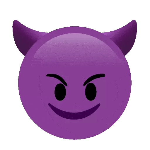 Download Cheeky devil emoji Animated GIF Sticker for WhatsApp