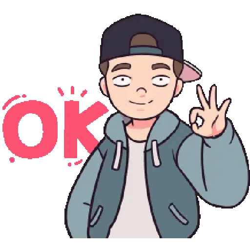 Chill with the OK GIF - Sticker for WhatsApp