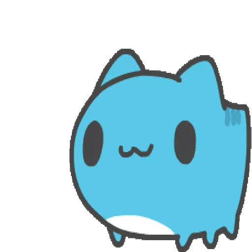 Animated Purring Blue Cat GIF Sticker