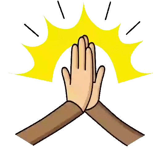 Animated High five moment GIF Sticker