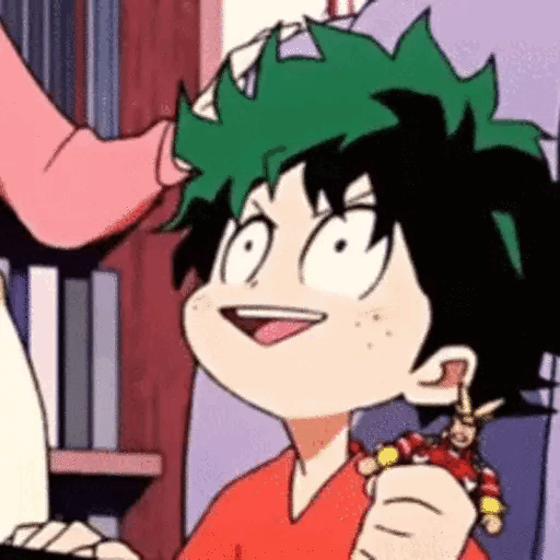 Animated Excited Deku Nod GIF Sticker