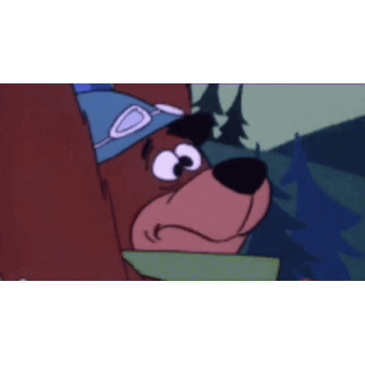 Animated Sneaky bear peek GIF Sticker