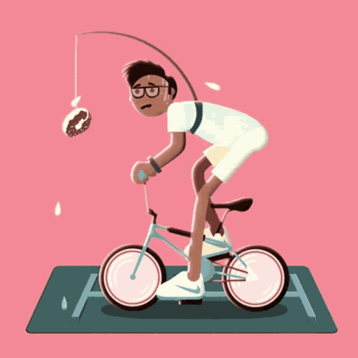 Animated Chasing donut motivation GIF Sticker