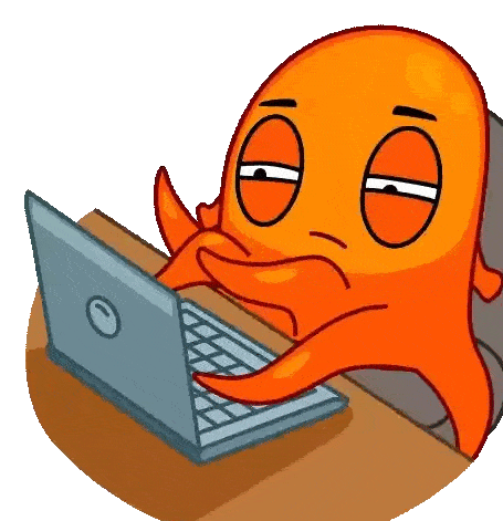 Download Overworked octopus Animated GIF Sticker for WhatsApp