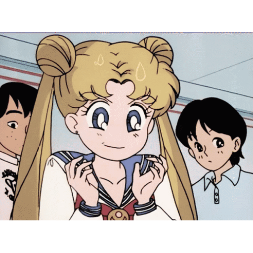 Animated Nervous Sailor Moon GIF Sticker