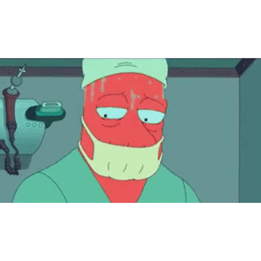 Animated Zoidberg side glance GIF Sticker