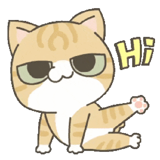 Animated Chill cat greeting GIF Sticker