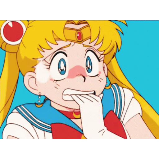 Animated Blushing Sailor Moon GIF Sticker