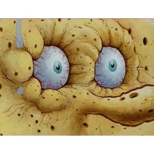 Animated Spongebob panic eyes GIF Sticker