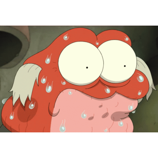 Animated Sweating Nervous Frog GIF Sticker