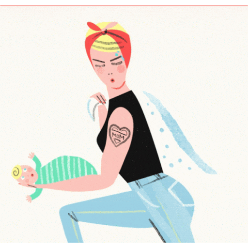 Download Strong mom vibes Animated GIF Sticker for WhatsApp