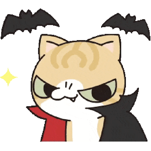 Animated Vampire Cat Vibes GIF Sticker