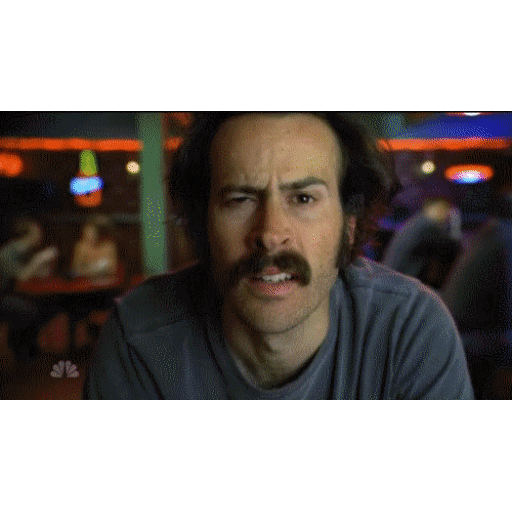 Animated Confused mustache guy GIF Sticker