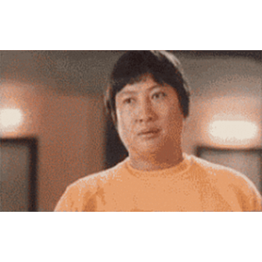 Animated Surprised Sammo Hung GIF Sticker