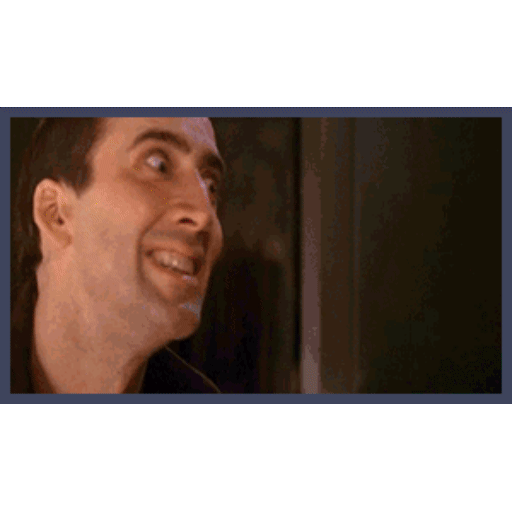 Download Nicolas Cage intense stare Animated GIF Sticker for WhatsApp