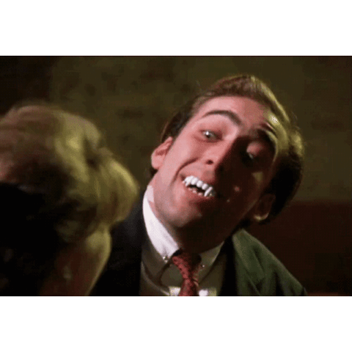 Download Manic vampire grin Animated GIF Sticker for WhatsApp