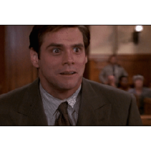 Jim Carrey's panic moment GIF - Sticker for WhatsApp