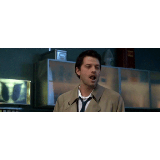 Animated Castiel tongue out GIF Sticker