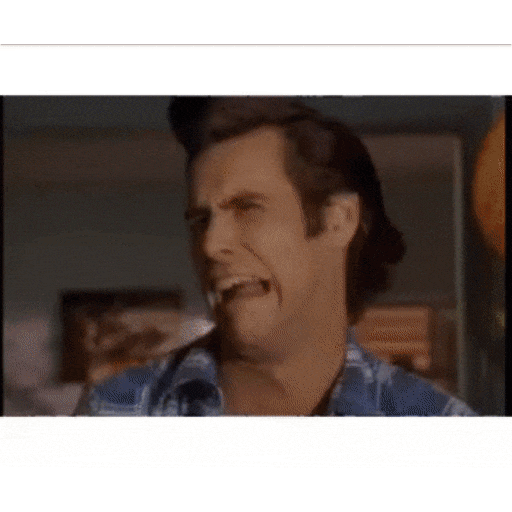 Animated Ace Ventura freakout GIF Sticker