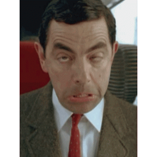 Download Mr. Bean's Unimpressed Look Animated GIF Sticker for WhatsApp