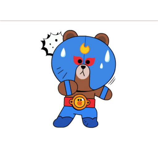 Worried Brown Bear Hero Animated GIF - Sticker for WhatsApp