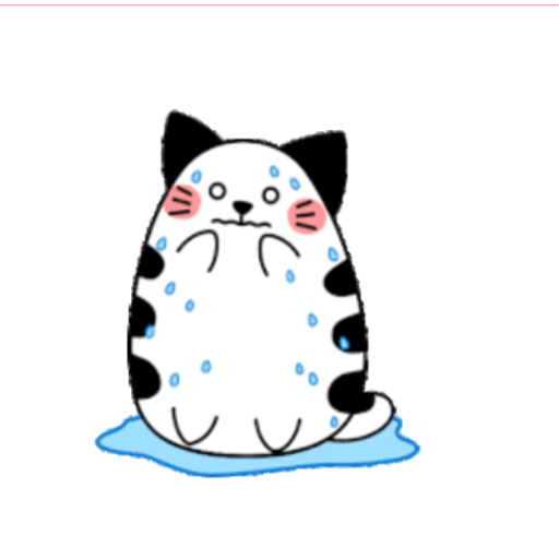 Animated Sweaty cat moment GIF Sticker