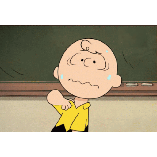 Animated Nervous Charlie Brown GIF Sticker