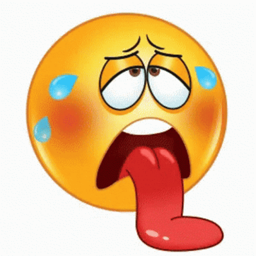 Animated Tongue out tired GIF Sticker