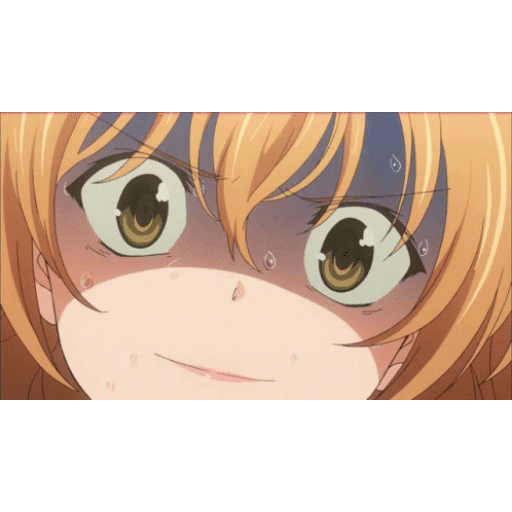 Animated Wide-eyed anime face GIF Sticker