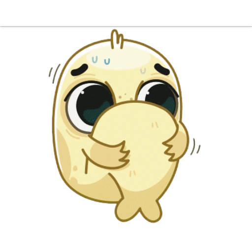 Animated Nervous chick hiding GIF Sticker